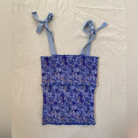 Anthropologie Tops - Like New Anthropologie Tube Top with Tie Shoulder Straps